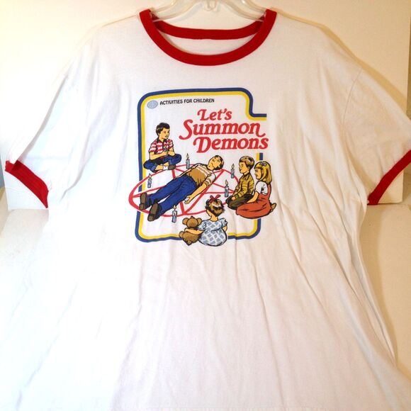 Steven Rhodes Men T Shirt Activities For Children Lets Summon Demons Tee Size 2X - Picture 4 of 8